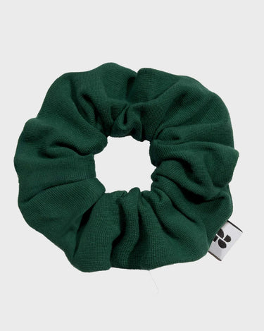 Vegan green scrunchie cruelty free sustainable accessory
