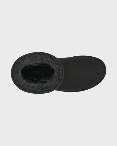 Warm black vegan ankle boots for cold weather
