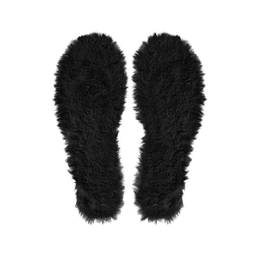 Warm black vegan faux fur shoe liners – cruelty-free comfort